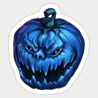 Blue pumpkin Sticker